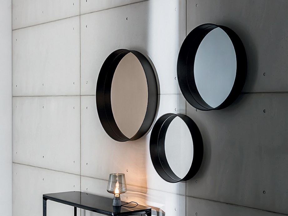Sovet italia HORIZON Round wall-mounted framed mirror